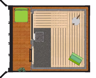 Grundriss Containersauna