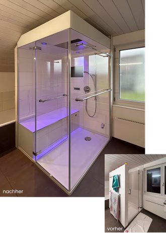 dampfdusche-vorher-nachher